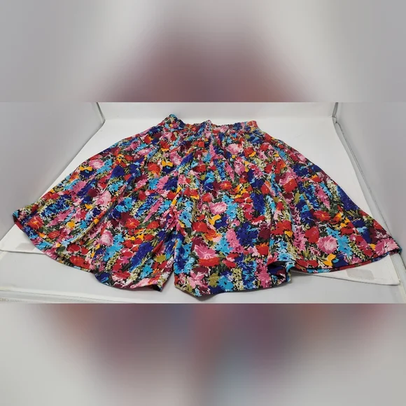 NWOT 90s Reitmans Easywear Women's Shorts Skirt Skorts Colorful Floral Large - Picture 10 of 14